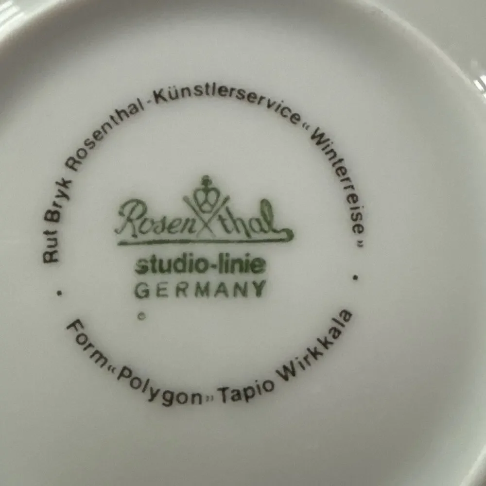 Rosenthal Studio‑Line “Winterreise” Serving Bowl – Polygon Form by Tapio Wirkkal
